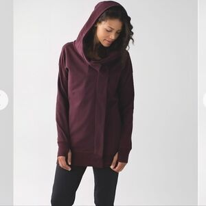 Lululemon Wrap Up Jacket French Terry Heathered Bordeaux Hoodie Size 4